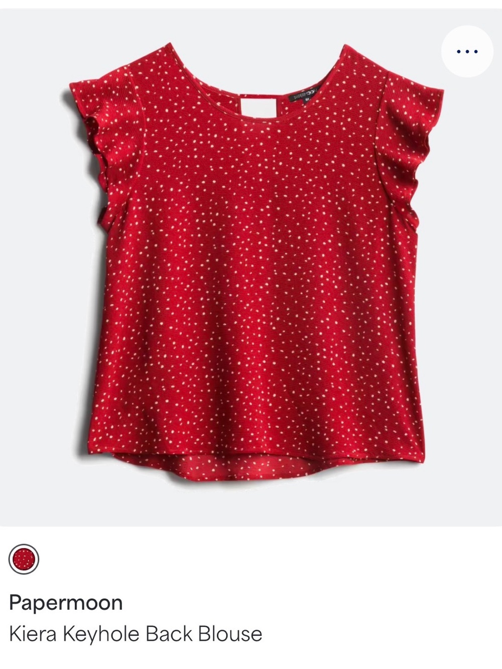 Paper Moon Kiera Keyhole Back Blouse